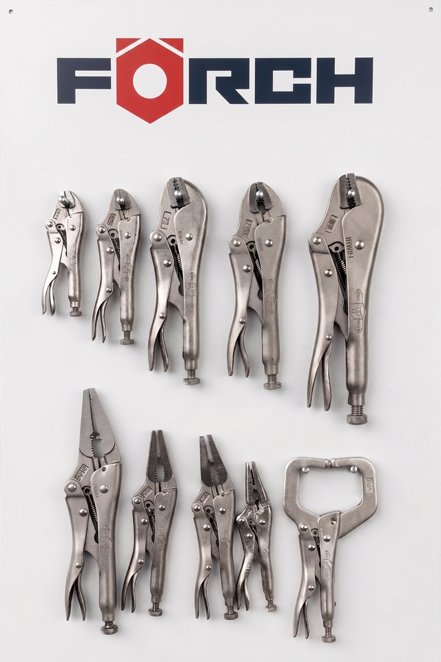 Vise-Grip display med 10 tenger 