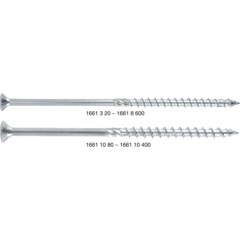 Trekonstruksjonsskrue Senk TX Fiberkutt, freseribber