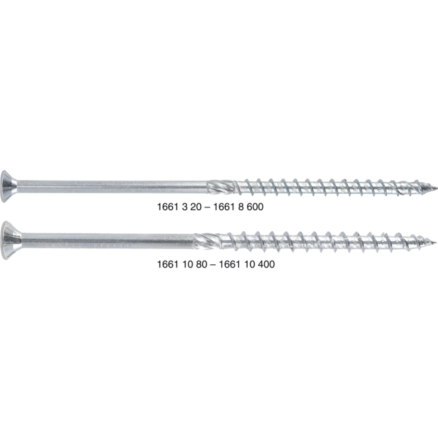 Trekonstruksjonsskrue Senk TX Fiberkutt, freseribber 