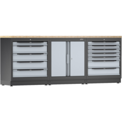 Verkstedinnredning startpakke m/tre benk 2588 x 500 x 1000mm  / V6000-3P1XL
