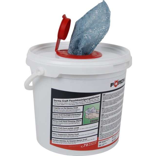 Renseservietter Derma Craft (72) Bøtte à 72 stk 