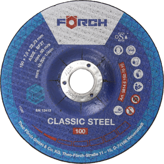 Slipeskive stål CLASSIC 100 115mm x 7mm 