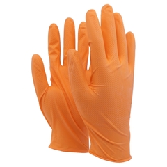 Hansker Engangs Nitril Orange  Str. XXL