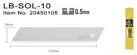 Knivblad 18mm U/Knekk Olfa (10) Olfa 
