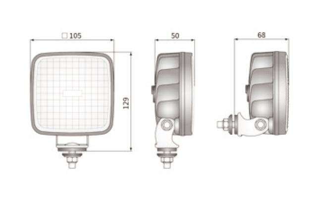 LED Arbeidslampe 12/24V 