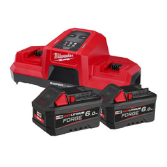Batteri og ladesett 2x6Ah Milwaukee FORGE