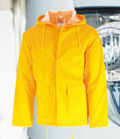 Regnjakke Gul PU/PVC Str. XXXL