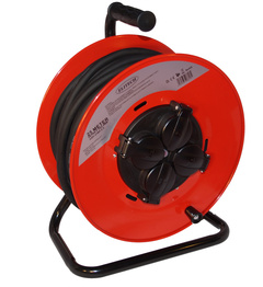 Kabeltrommel 4-veis 3 x 2,5mm², 25m 25m