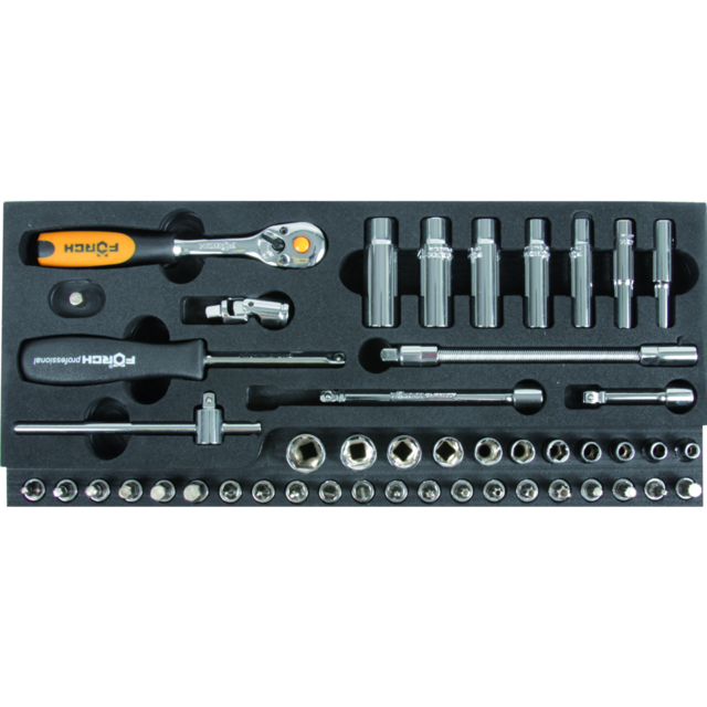 1/4" Pipesett 6-kt, 47 deler 