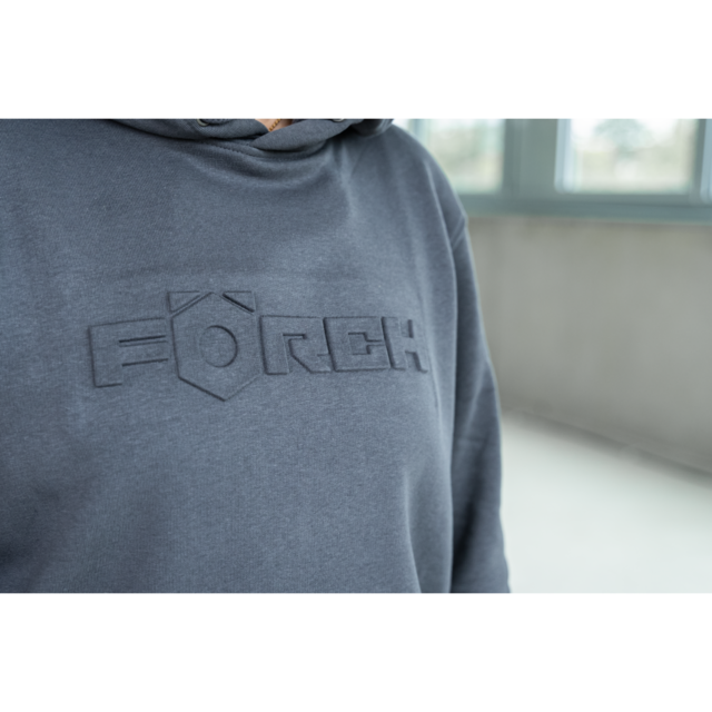 Hoodie "FÖRCH" brodert, Grå 