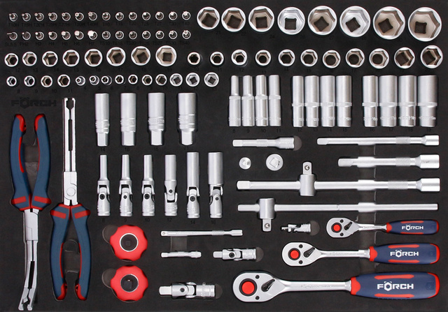 Verktøyvogn Förch Serie 9 Sort 393 deler Sort 