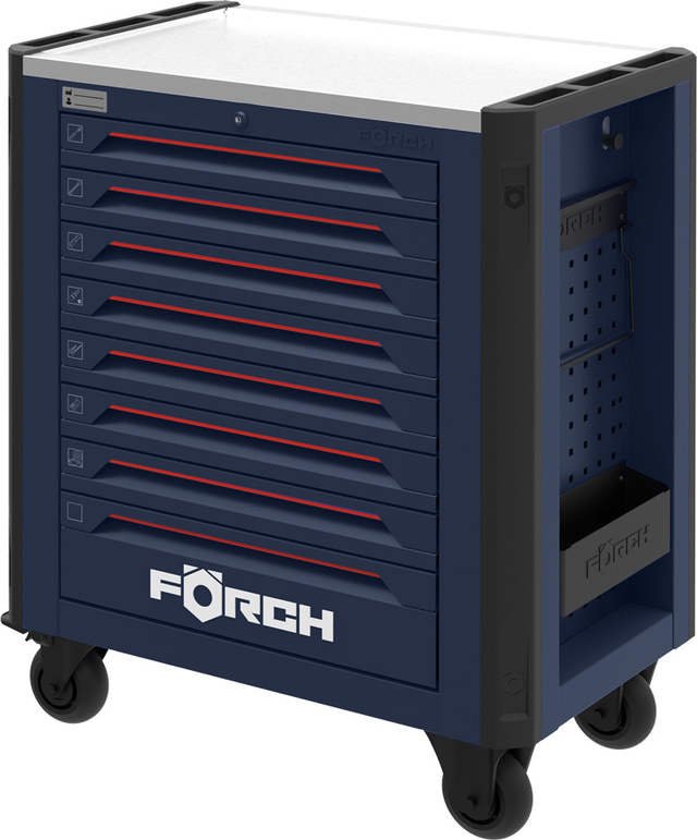 Verktøyvogn Förch Serie 9 393 deler Rød/Blå 