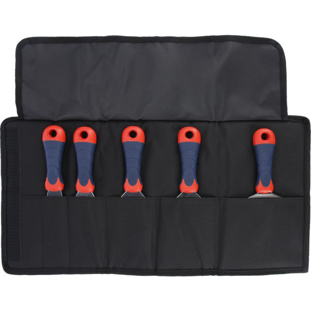 Skrape/sparkel sett i rustfritt stål 5 deler 