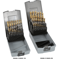 Spiralborsett 1,0-13,0mm  HSS-TIN DIN 338