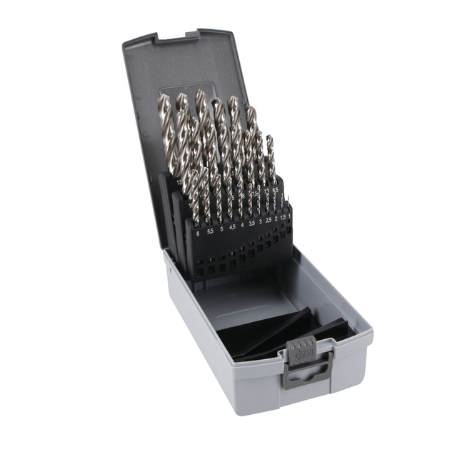 Bor Kassett 3-skjær DIN338 1-13MM  / 25 deler 