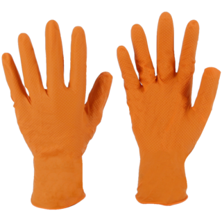 Hansker engangs Nitril Orange L Str L