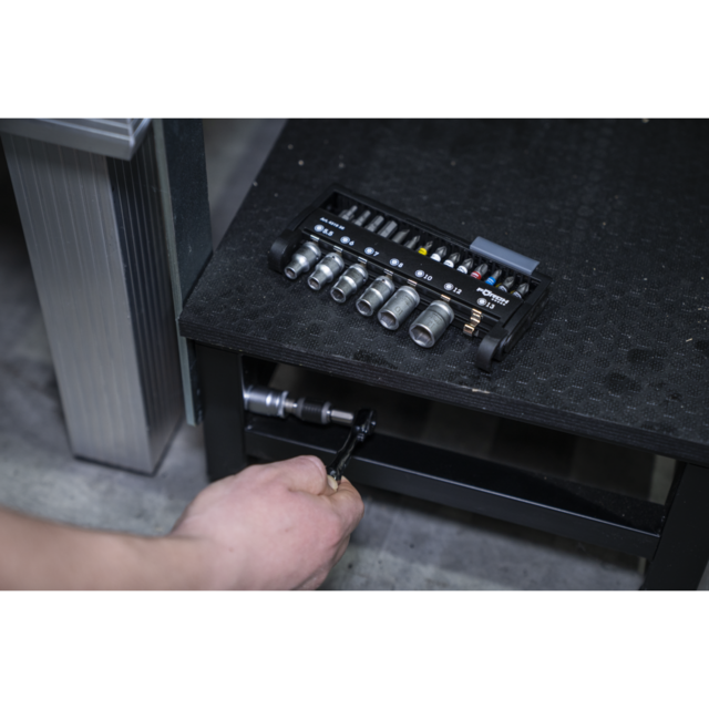 Bitssett 1/4" + 1/4" Skralle Og Piper 38 deler 