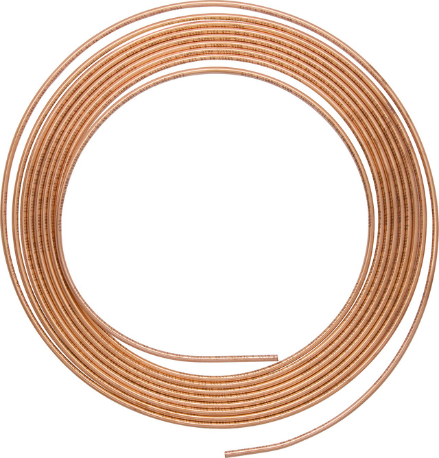 Bremserør Kobber 4,75mm (50M) 3/16" x 50 m 