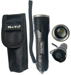 H&#229;ndlampe 3W LED m/zoom +etui .