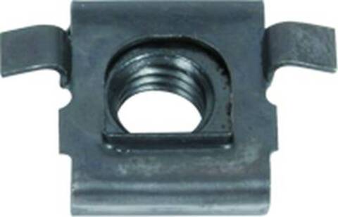 Kassemutter /Klips   M 6 Sort 