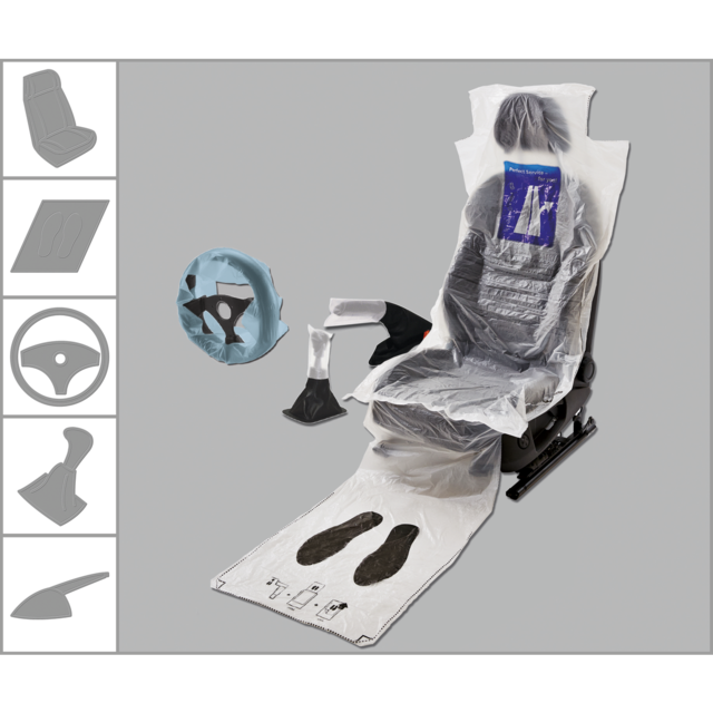 Beskyttelsesfolie 5 IN 1 Sete/Fotmatte/Ratt/Gearstang/Håndbrems 