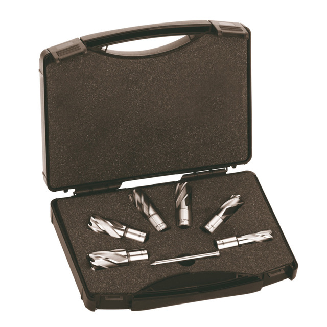 Kjernebor sett 6 deler Milwaukee 19mm WELDON 