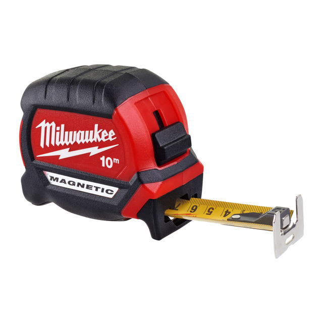 Målebånd magnetisk 10M/27mm Milwaukee 