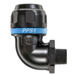 PPS Skj&#248;t 90&#176; for luftr&#248;r 20mm - 1/2&quot; utv.gj