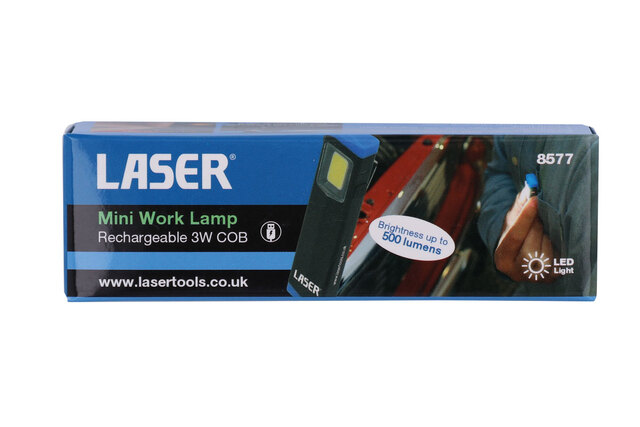 Lampe LED oppladbar 3W 500 lumen 