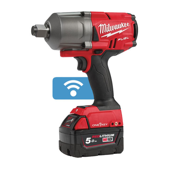 Muttertrekker 18v 5ah 3/4" ONE-KEY™ Milwaukee muttertr. m/batteri og lader 