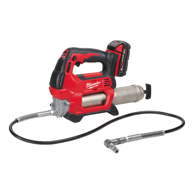 Fettpresse 18V m/Batteri 2Ah Milwaukee M18 GG-201C 