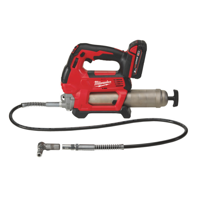 Fettpresse 18V m/Batteri 2Ah Milwaukee M18 GG-201C 
