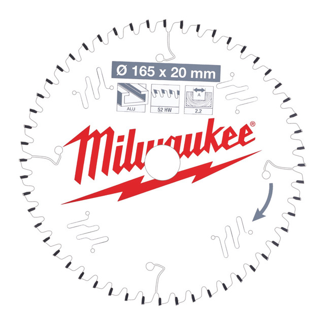 Milwaukee sirkelsagblad A165X20X2,2X52 