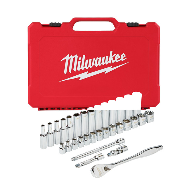 Milwaukee pipesett 3/8" 32 deler 