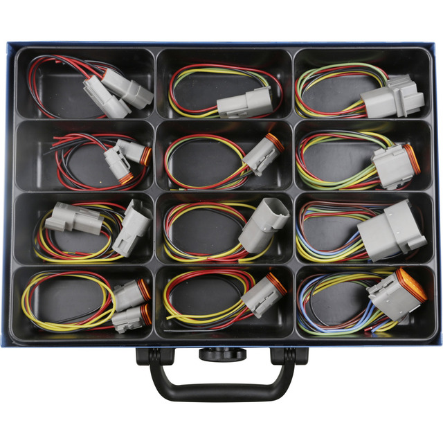 Sortiment Deutsch kontakt m/kabel Han + hun 2 - 12 pol 