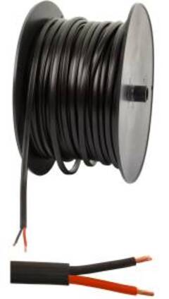 Kabel Dob.isolert Sort (25M) 2 X 1,5KV