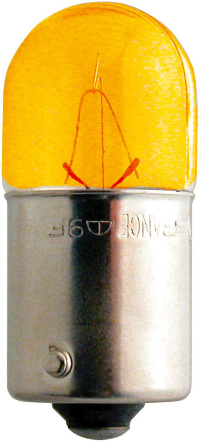 12V 10W lyspære Gul Bau15S 