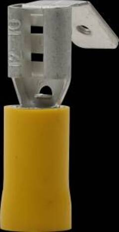 Kabelsko Hun m/flipp Gul Industri 6,3mm 