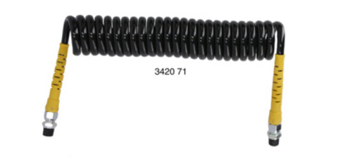 Spiralslange M16 x 1,5 Lengde: 4M Sort 