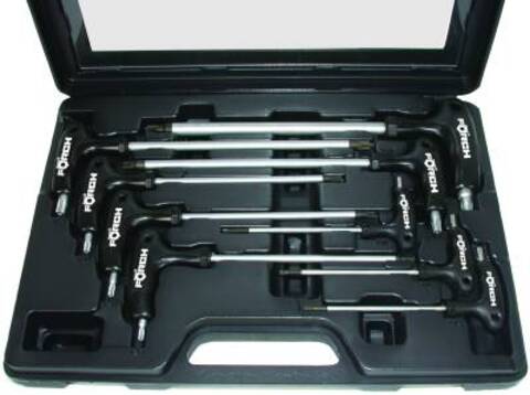 Torx nøkler m/ T-Håndtak 9-Deler TX10 - TX50 