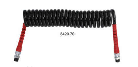 Spiralslange M16 x 1,5 Lengde: 4M Sort 
