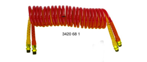 Spiralslange M16 x 1,5 Lengde: 4M Gul + Rød 