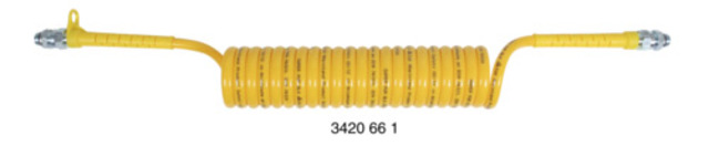 Spiralslange M16 x 1,5 Lengde: 4M Gul 
