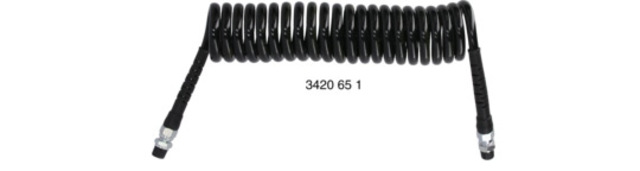 Spiralslange M16 x 1,5 Lengde: 4M Sort 