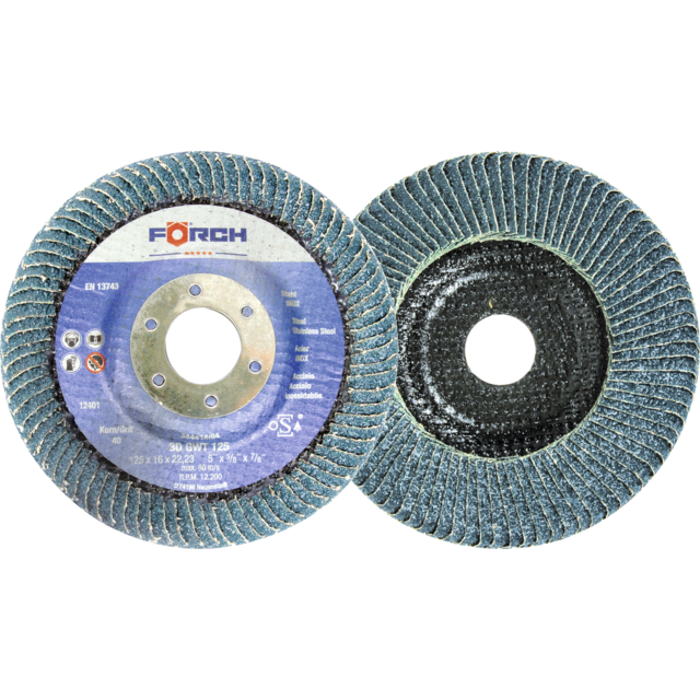 Lamellrondell "curved" 3D-Zircon 125mm P40 