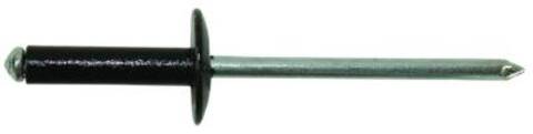 Popnagler M/Stor Flange 12Mm Al Sz/St 4X 