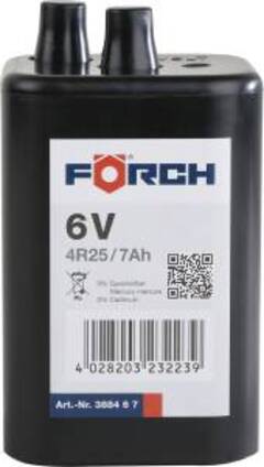 Blokkbatteri 6V/7Ah      4R25 .