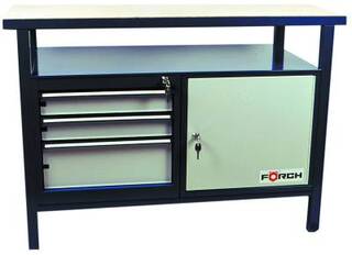 Arbeidsbenk 1200 mm m/Skap + Skuffeseksjon