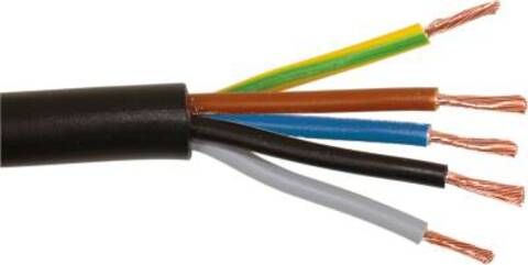 Kabel Pvc Sort 5X1 (50) 