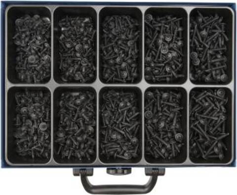 Plateskrue Selvb. m/Flens  Sorte 4,2x13 - 4,8x32  (1000) 